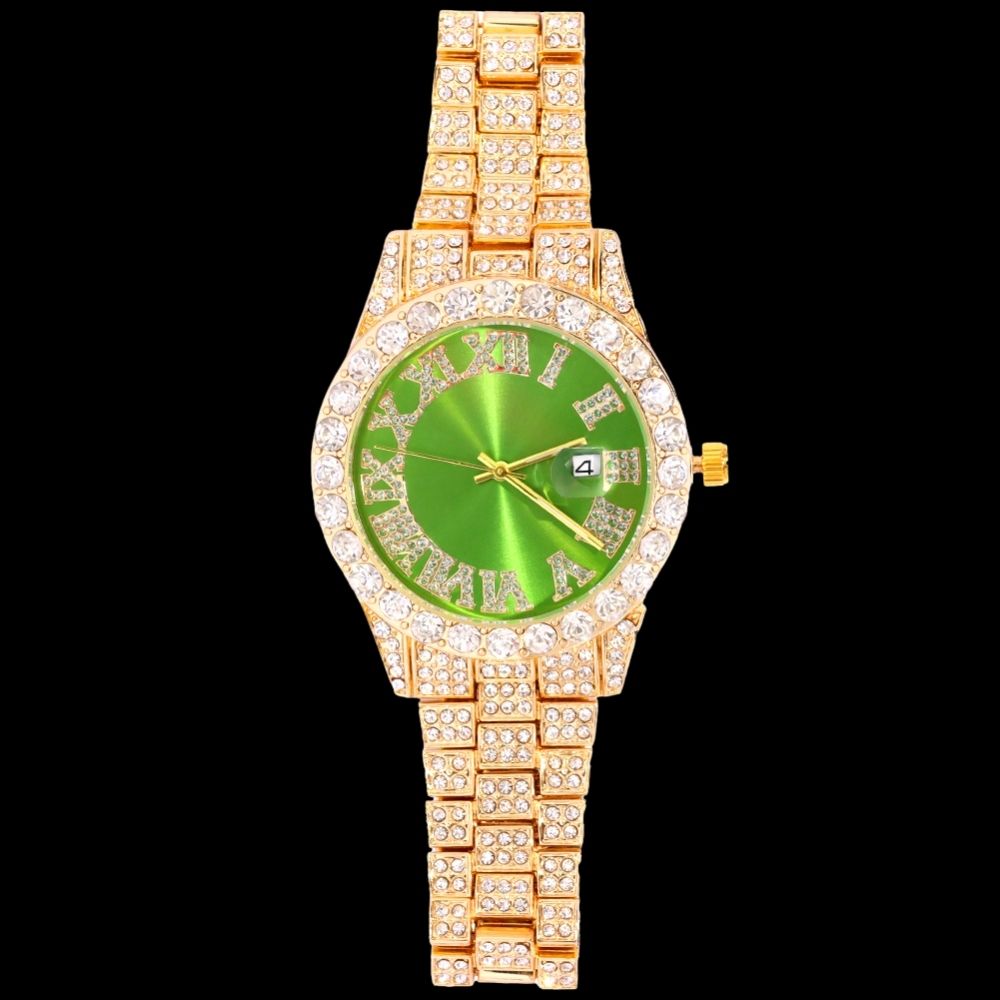 Cuban Quartz Bling Full Rhinestones Watches