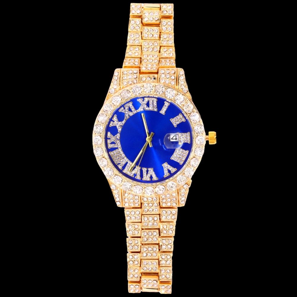 Cuban Quartz Bling Full Rhinestones Watches