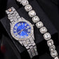 Cuban Quartz Bling Full Rhinestones Watches