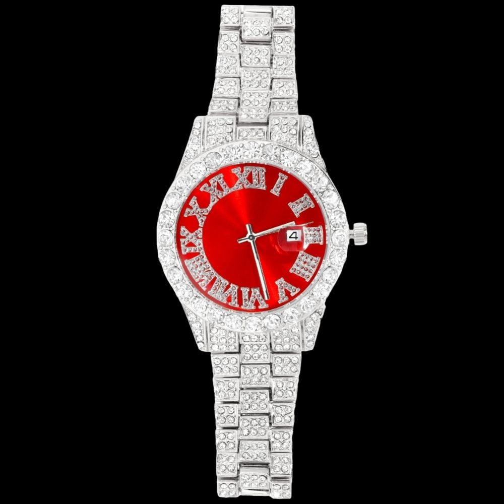 Cuban Quartz Bling Full Rhinestones Watches