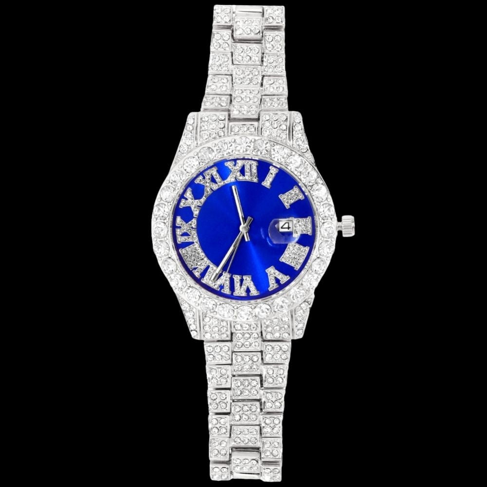 Cuban Quartz Bling Full Rhinestones Watches