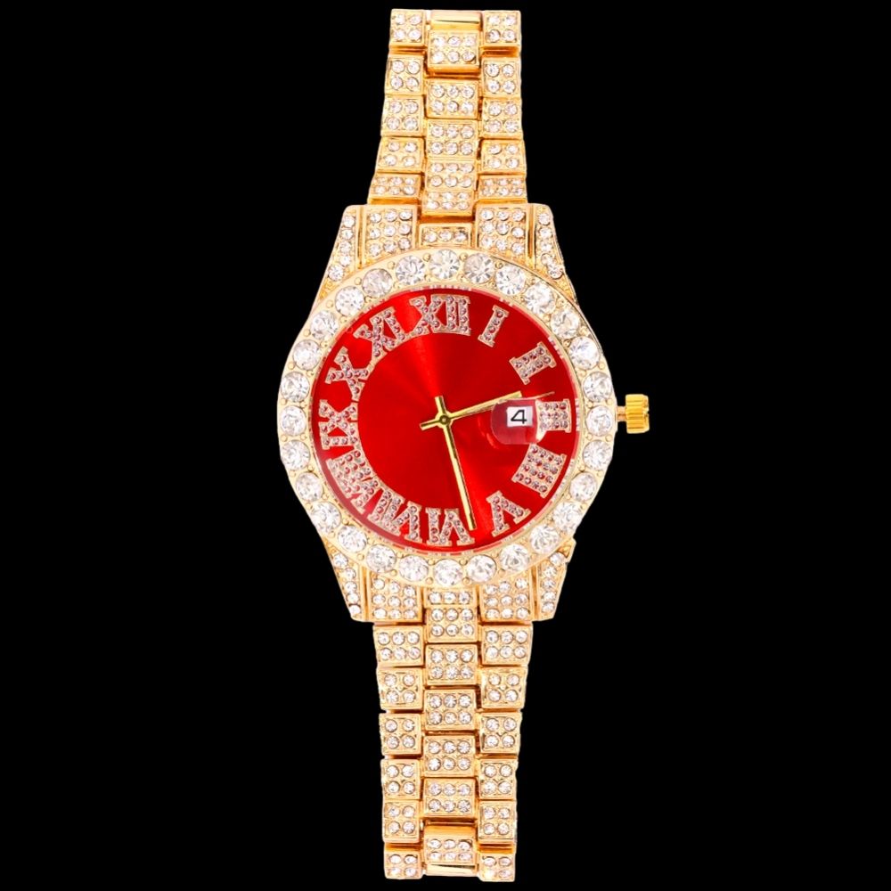 Cuban Quartz Bling Full Rhinestones Watches