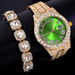 Cuban Quartz Bling Full Rhinestones Watches