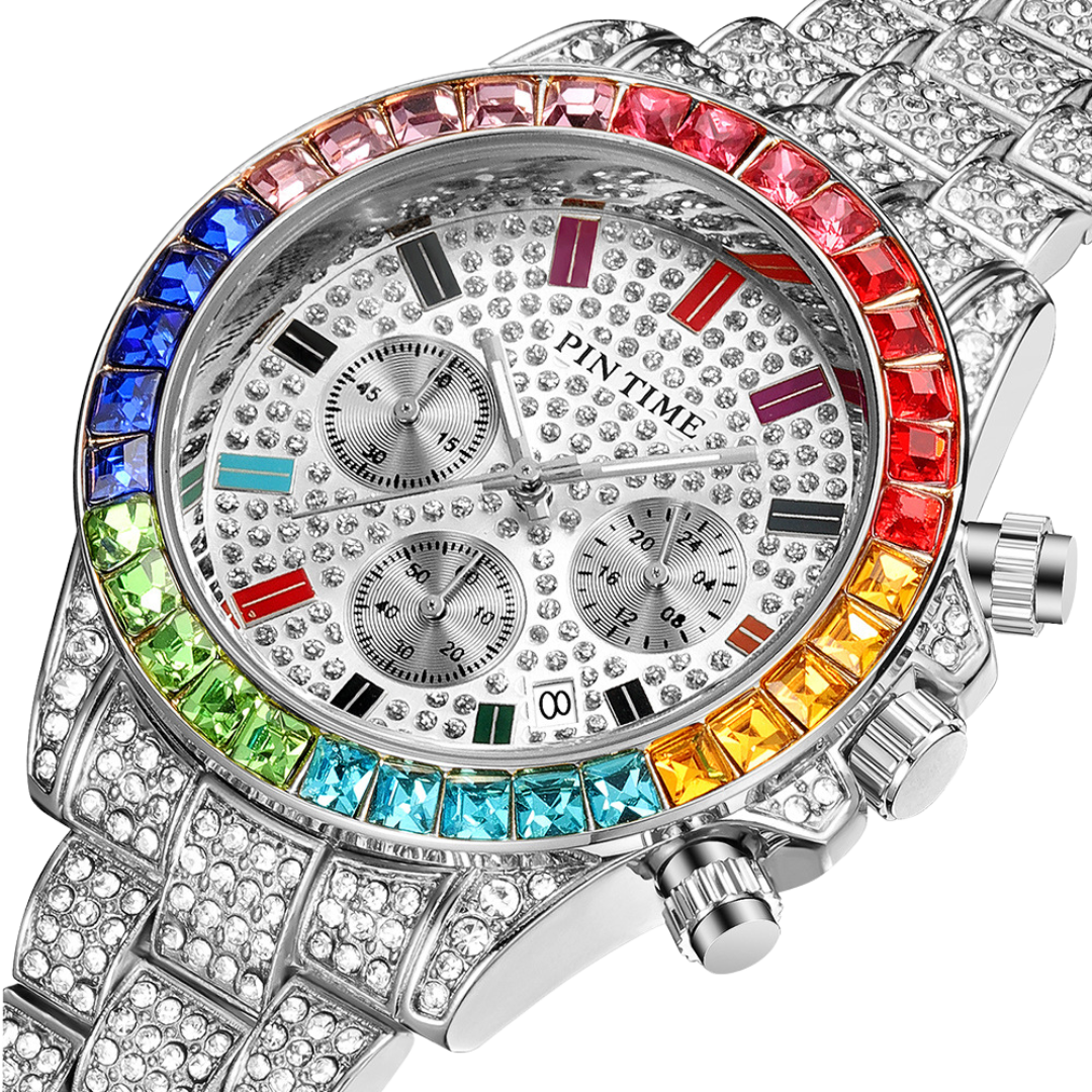 Black Iced Out Wrist Watch