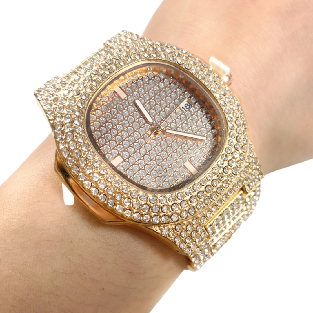 Stainless Steel Diamond Relógio Wrist Watches